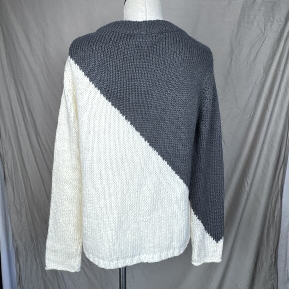 Wooden Ships "SKI" Womens SM/MED Mohair/Wool Blend Colorblock Sweater Pullover - Picture 15 of 15